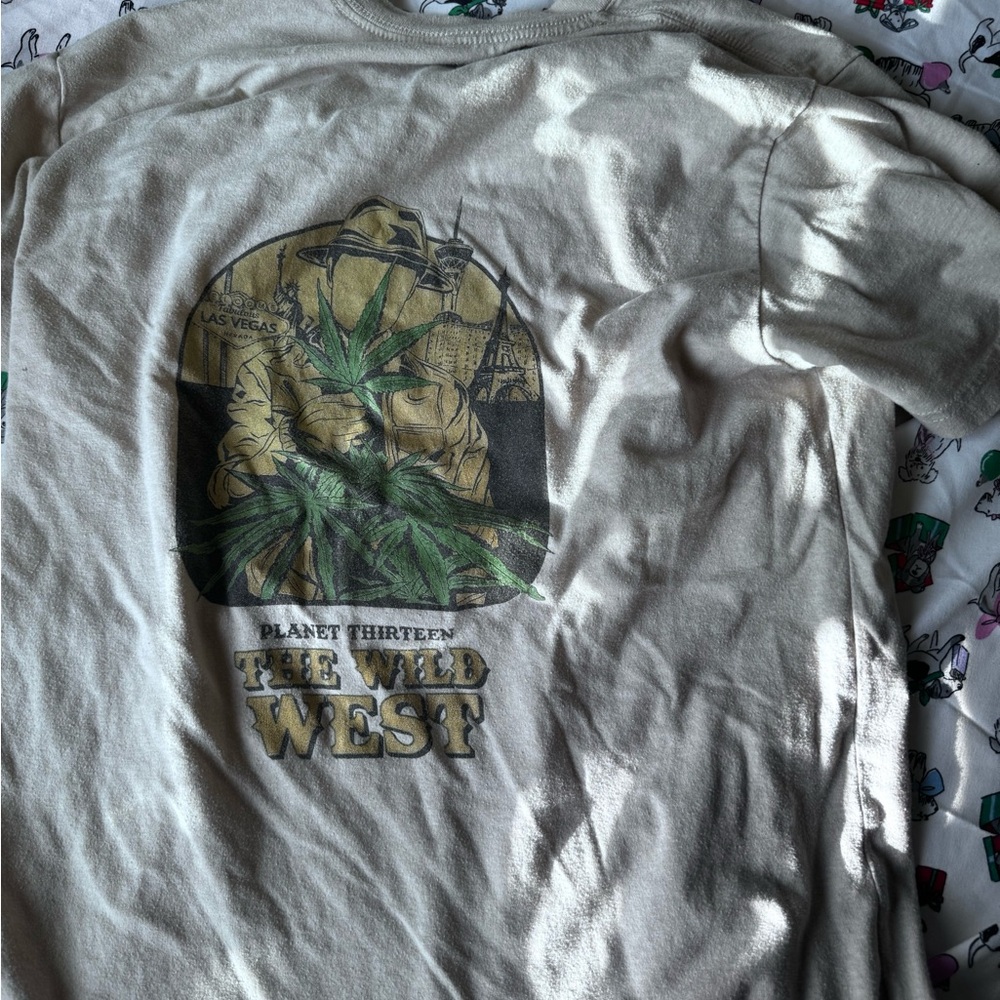 Cream Short Sleeve Camouflage Graphic Tee